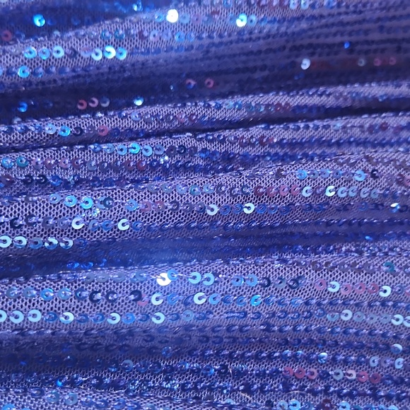 Elegant Blue Sequin Dress - Picture 5 of 7